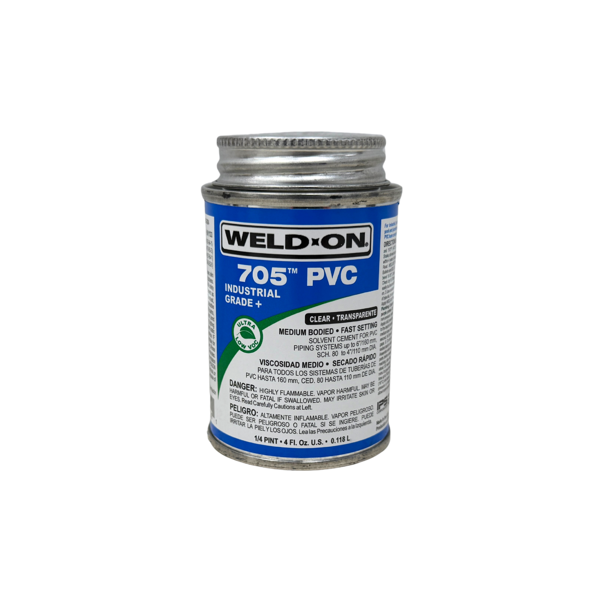 WeldOn 705 PVC 1/4 pint clear (118mls) - The Spa Shop