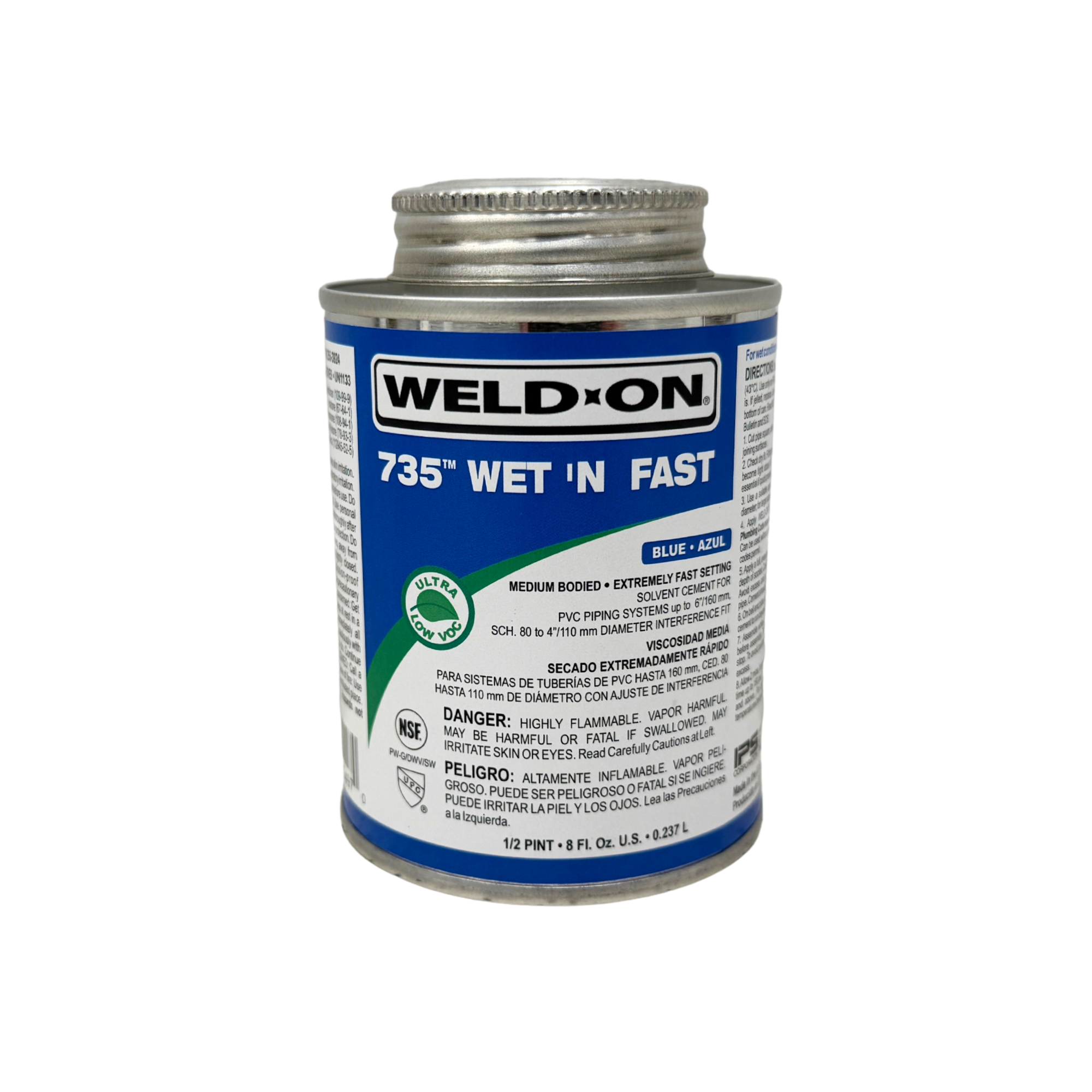 WeldOn 735 blue WetnFast 1/2 Pint (237mls) "hot glue" - The Spa Shop