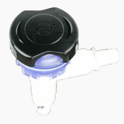 LVJ 1" Diverter Valve - Luxury Elegant - Black / Transparent - The Spa Shop