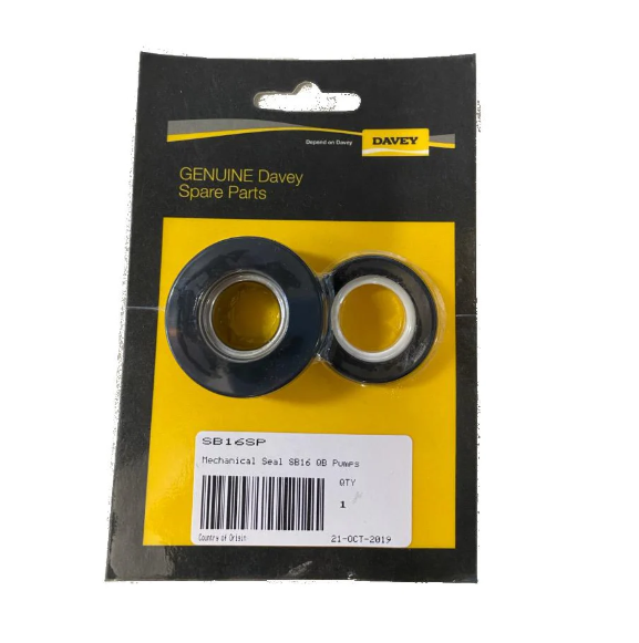 SB16 Mechanical Seal – Suits Davey QB, LX & SpaNET Pumps - The Spa Shop