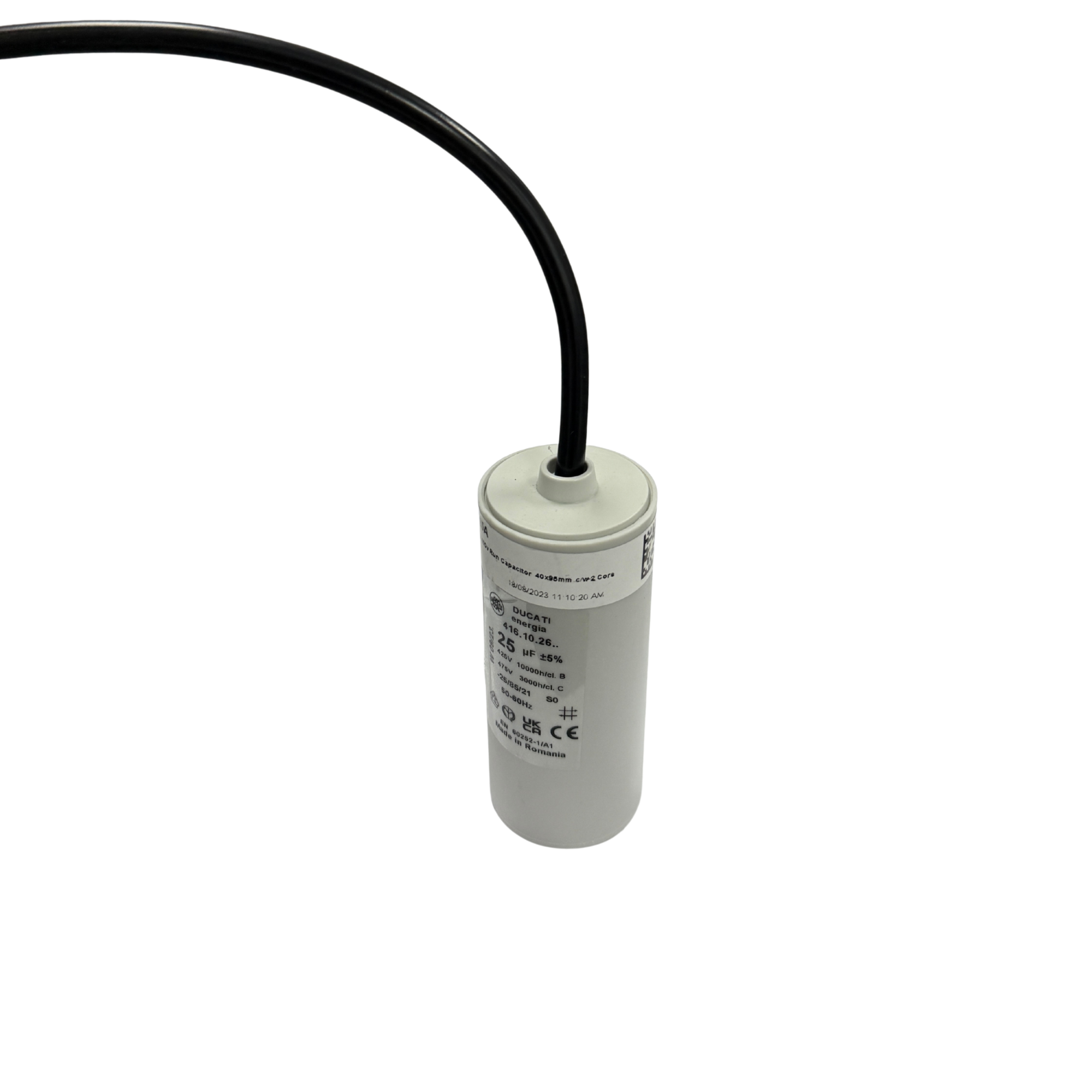 DUCATI 25UF Capacitor, Fly Lead - The Spa Shop