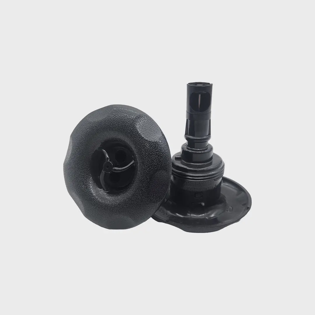 Rising Dragon 3inch Twin Pulse Jet Scalloped Black - The Spa Shop