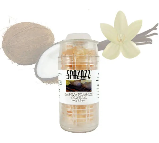 Spazazz Beads Warm French Vanilla (Calm) Aromatherapy 0.5oz/15ml - The Spa Shop