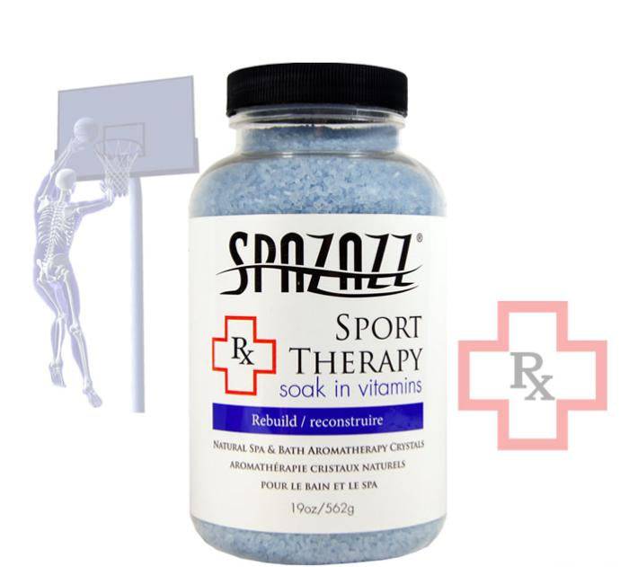 Spazazz Crystals RX Sport Therapy (Rebuild) 19oz/562g - The Spa Shop