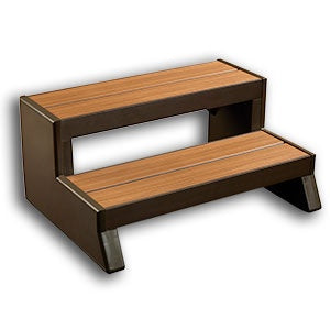 Hot Spring Spa Pool Steps NXT Teak - The Spa Shop