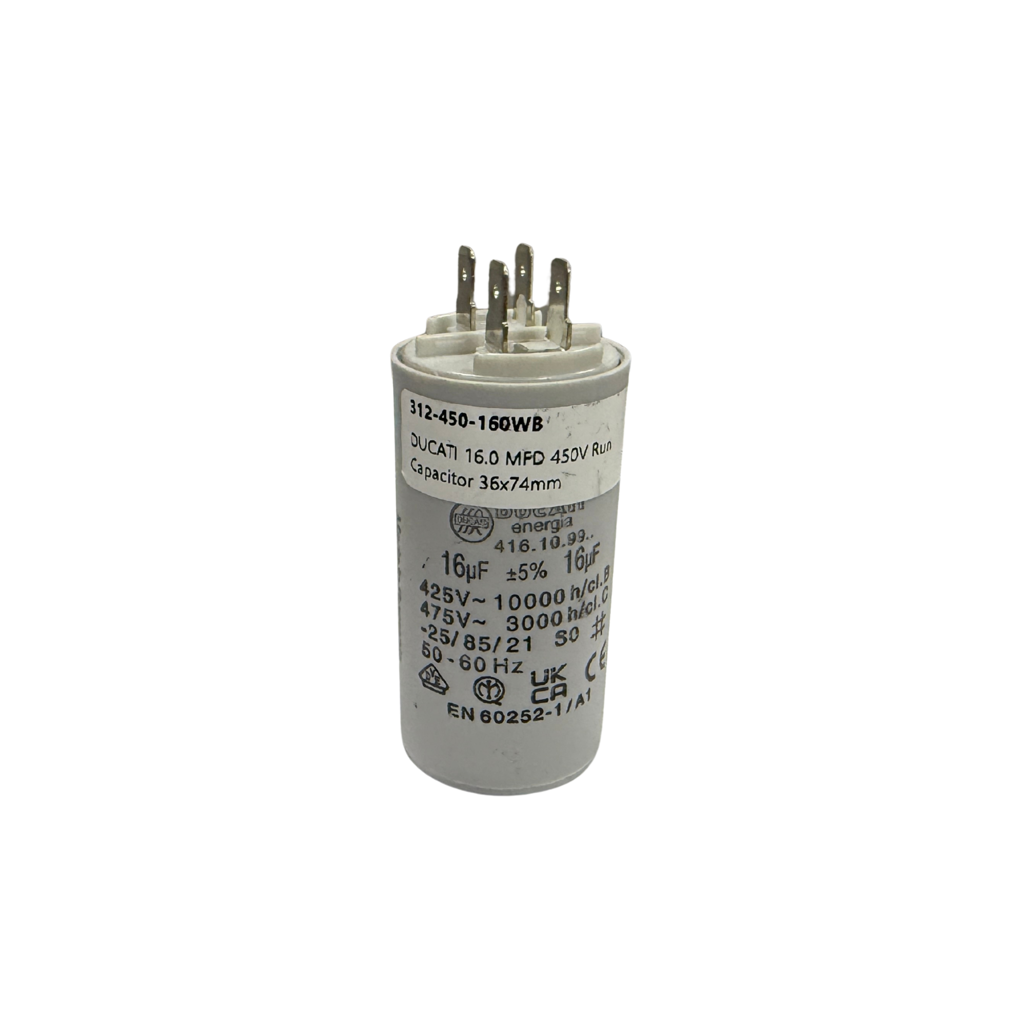 DUCATI 16UF Capacitor, Quick Connect - The Spa Shop