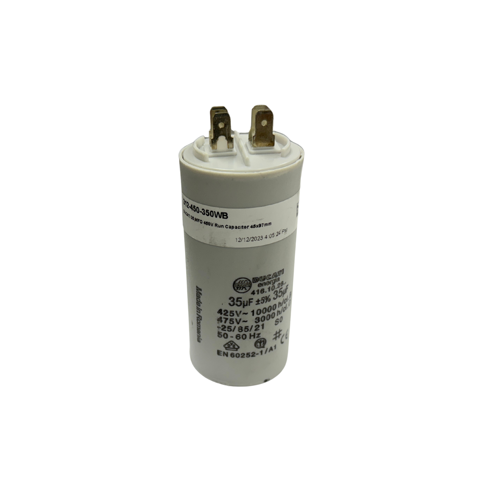 DUCATI 35UF Capacitor, Quick Connect - The Spa Shop