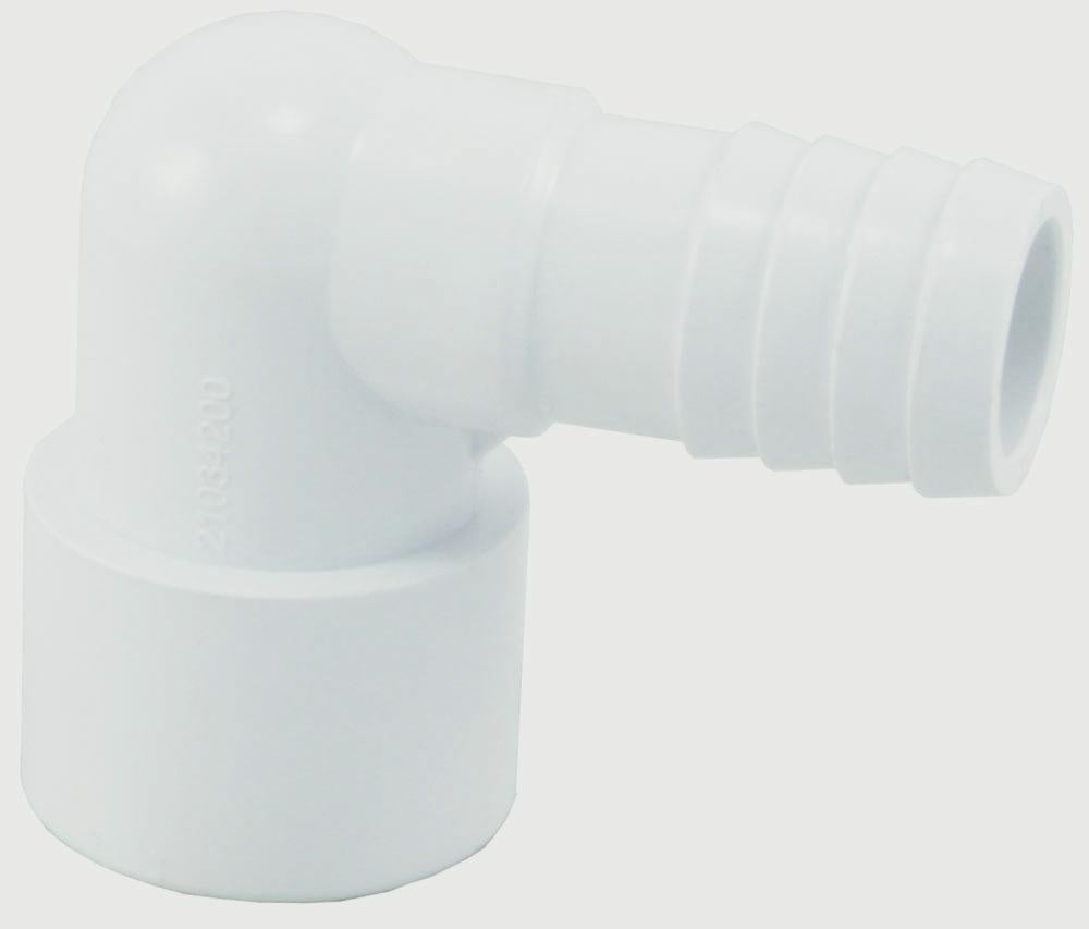 90 Degree Bar Adaptor - 1" Spigot to 3/4" Barb - The Spa Shop