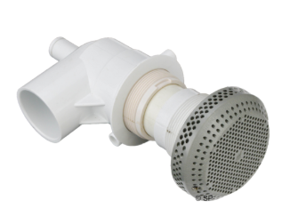 Waterway Plastics Extended Thread 3.5" Hi Flo Suction 1.5" S Elbow for Timber Hot Tubs - 484 lpm rated - The Spa Shop