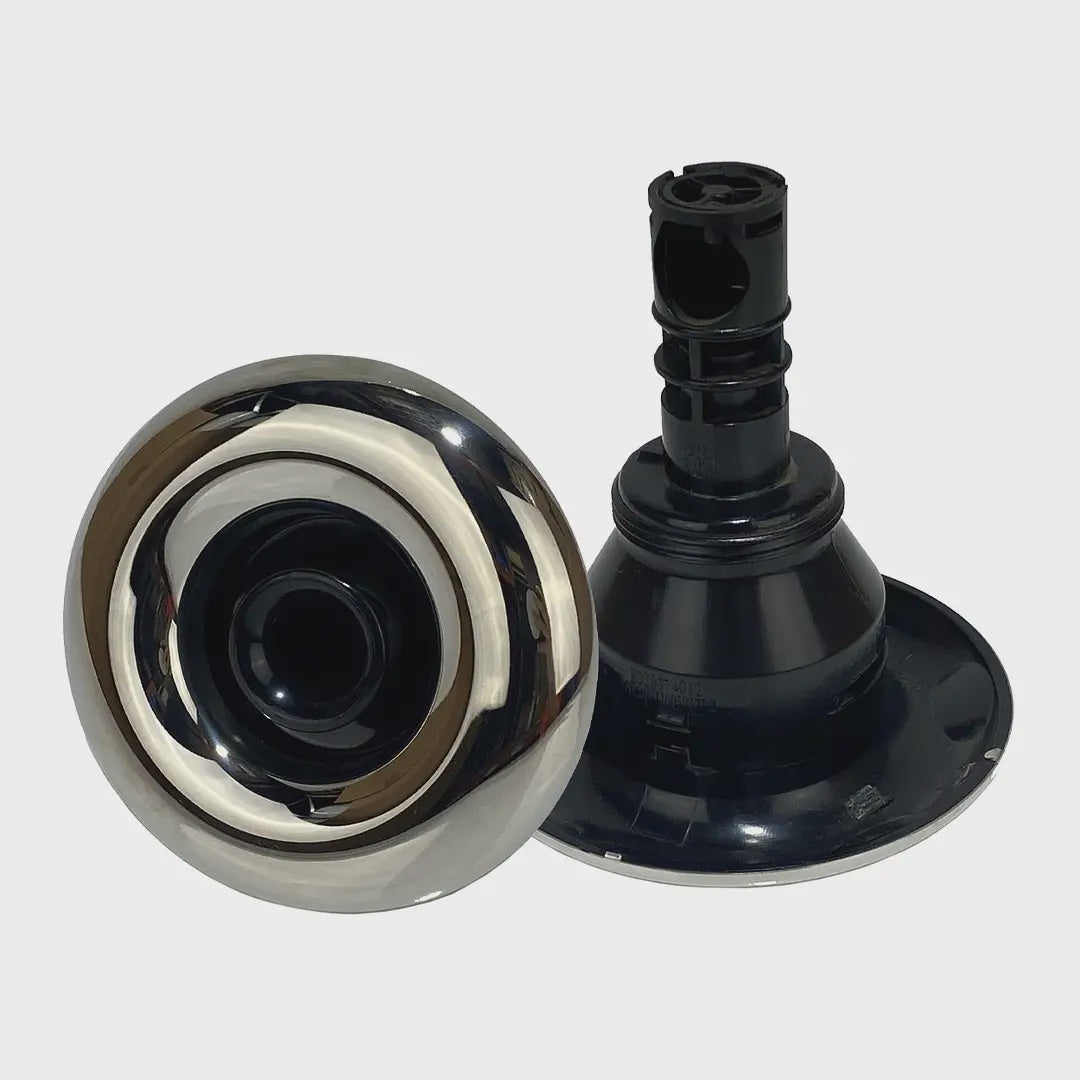 Rising Dragon 2.5″ Directional Jet Stainless Steel and Black - The Spa Shop